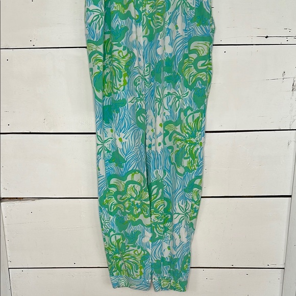 Lilly Pulitzer Melba Lagoon Green Jumpsuit - Picture 3 of 12